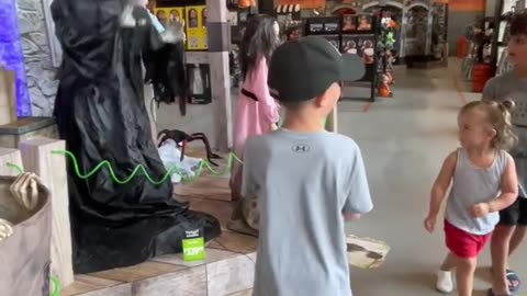Kids enjoying & scaring FROM..