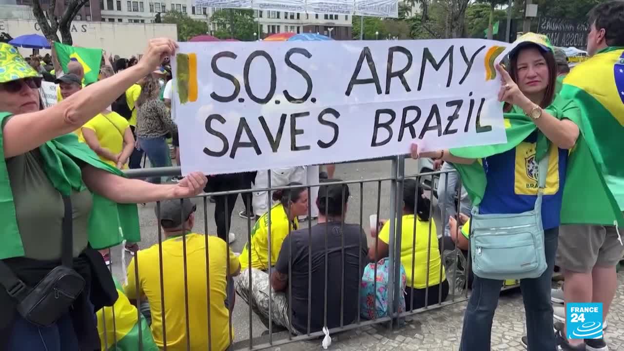 Las protestas bolsonaristas en Brasil continúan, aunque ahora con menor intensidad • FRANCE 24