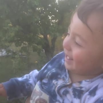 child rejoice and laugh