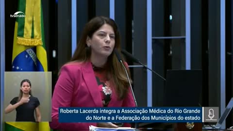 Fala da Dra. Roberta Lacerda no Senado na audiência contra o Passaporte da Vacina