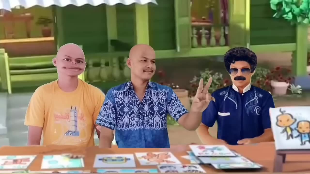 Upin ipin jualan lukisan