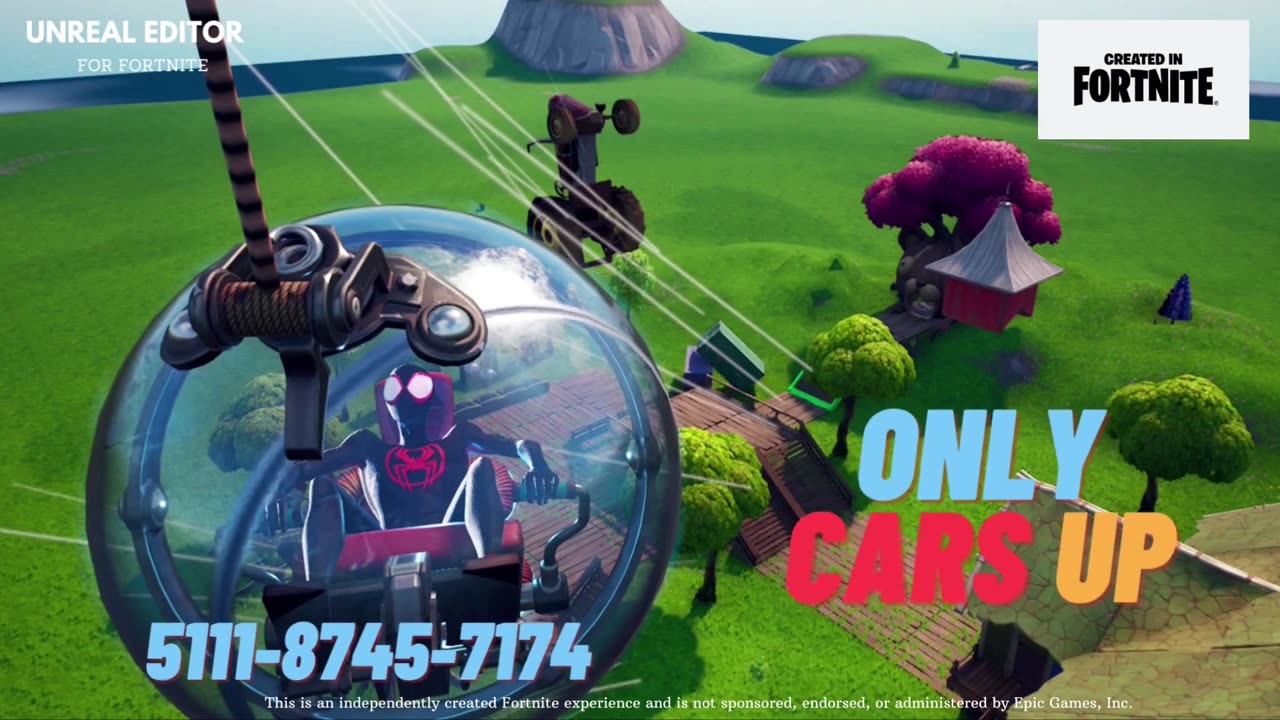 Fortnite Only Cars Up Map - Official Trailer | Race to the Top! | Code: 5111-8745-7174