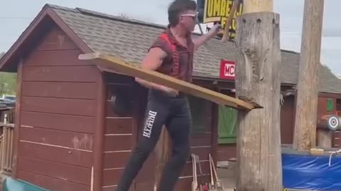 Professional lumberjack athlete