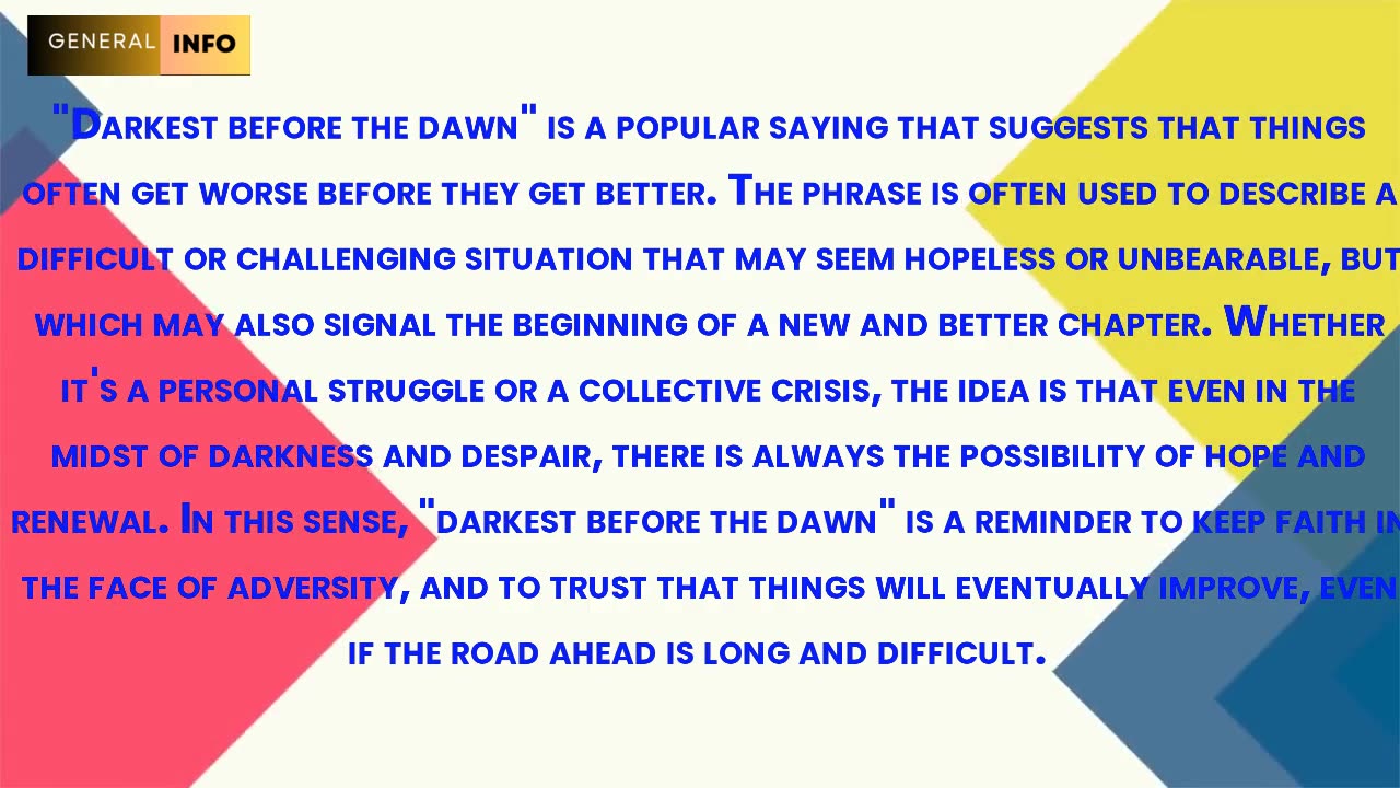 "Darkest Before the Dawn: Finding Hope and Resilience in Times of Adversity"