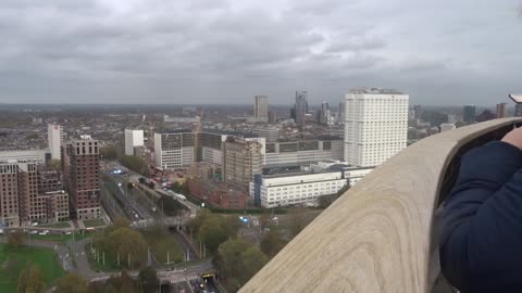 Kijkje over Rotterdam West, Noord en Oost vanaf de Euromast.