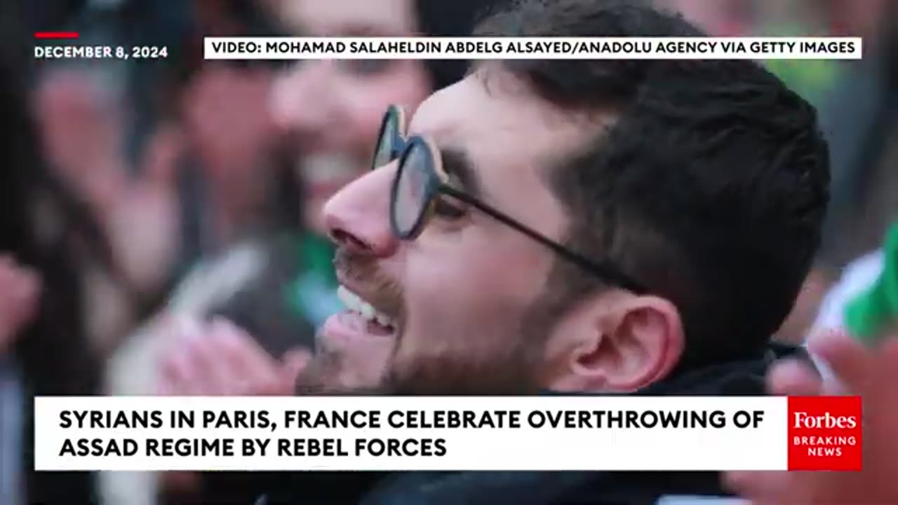 Syrians In Paris, France Celebrate Toppling Of Baath Regime In Syria