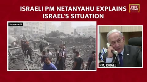 Israeli pm netanyahu explains the current situation of the lsrael war