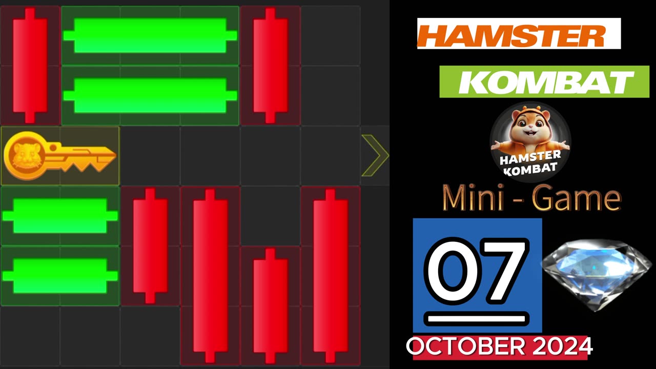 07 October Mini Game 100% Solved | Hamster Kombat Mini Game Puzzle Today 07 October #hamsterkombat