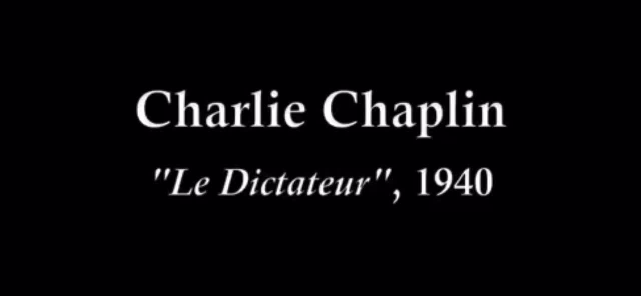 Scène Mythique de Charlie Chaplin dans le Dictateur.