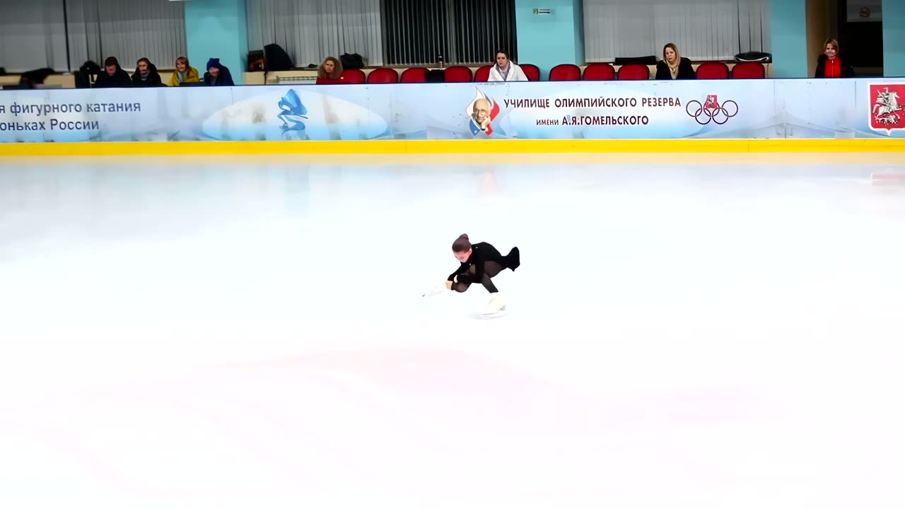 Камила Валиева, Kamila Valieva, track and spin (Moscow Junior Championship 2018