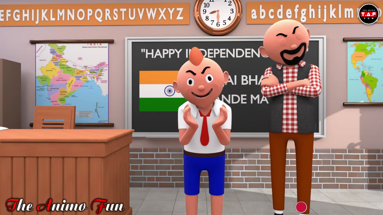 SCHOOL WALA 15TH AUGUST | Funny Comedy Video | Desi Comedy | Cartoon Comedy | The Animo Fun