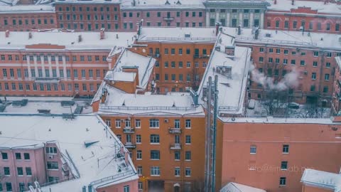 Winter Saint Petersburg Russia 6K. Shot on Zenmuse X7 Drone