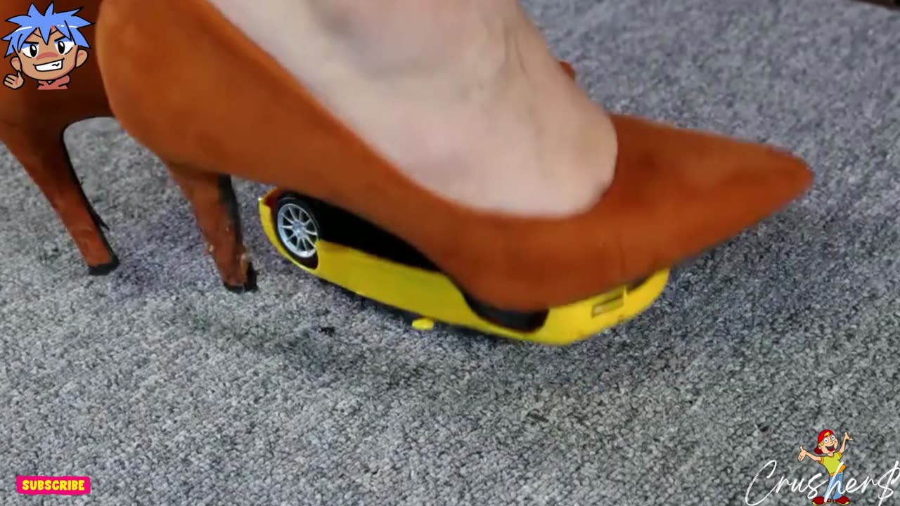 Girl Crushing Car with Heel