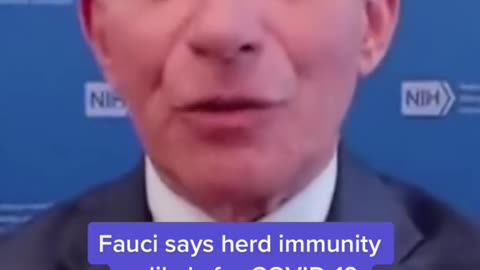 Fauci says herd immunity unlikely for COVID-19