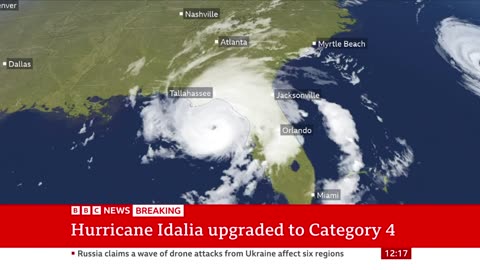 'Life-threatening' Hurricane Idalia about to hit Florida - BBC News