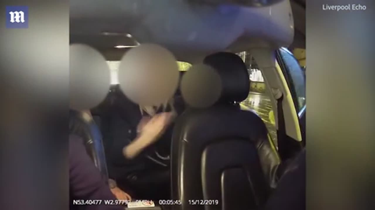 Shocking moment taxi driver is racially abused by passengers