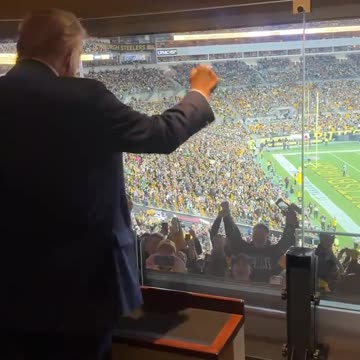 Fans Chant 'USA' When Trump Arrives At Pittsburgh Steelers Game