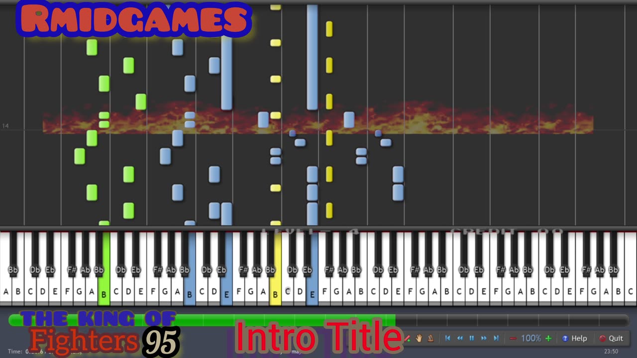 The King Of Fighters 95 - Intro Title ~ Piano ( Midi )