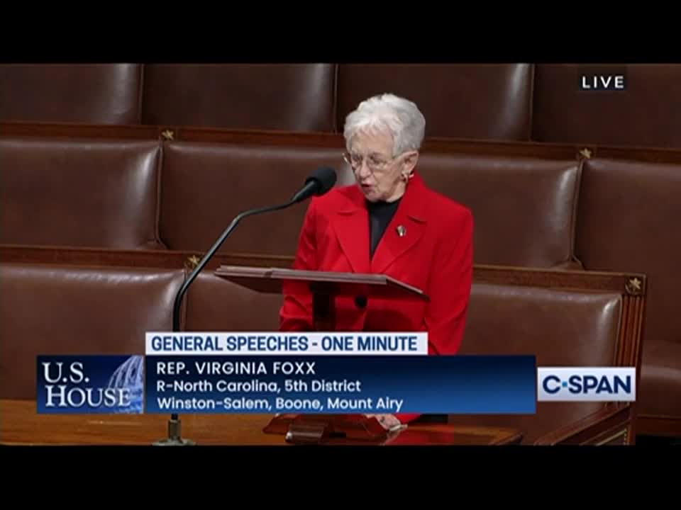 Rep. Virginia Foxx - "Build Back Better" Is A Lie