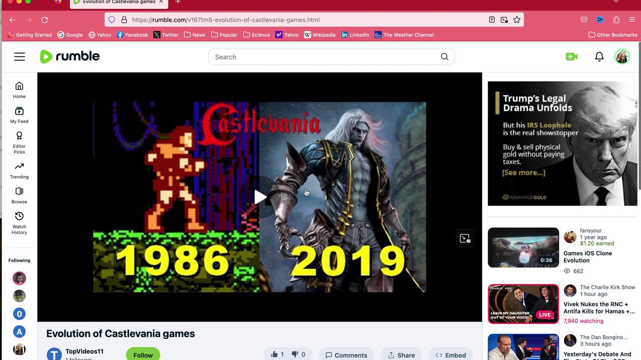 Alucard Showcases Castlevania Content on Rumble!