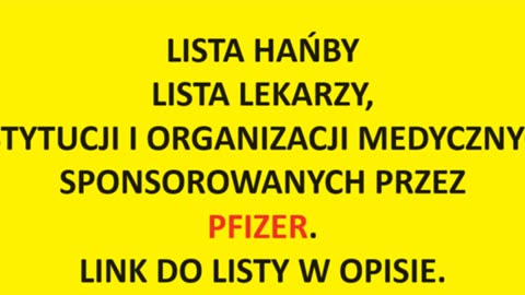 LISTA LEKARZY SPONSOROWANYCH PRZEZ PFIZER