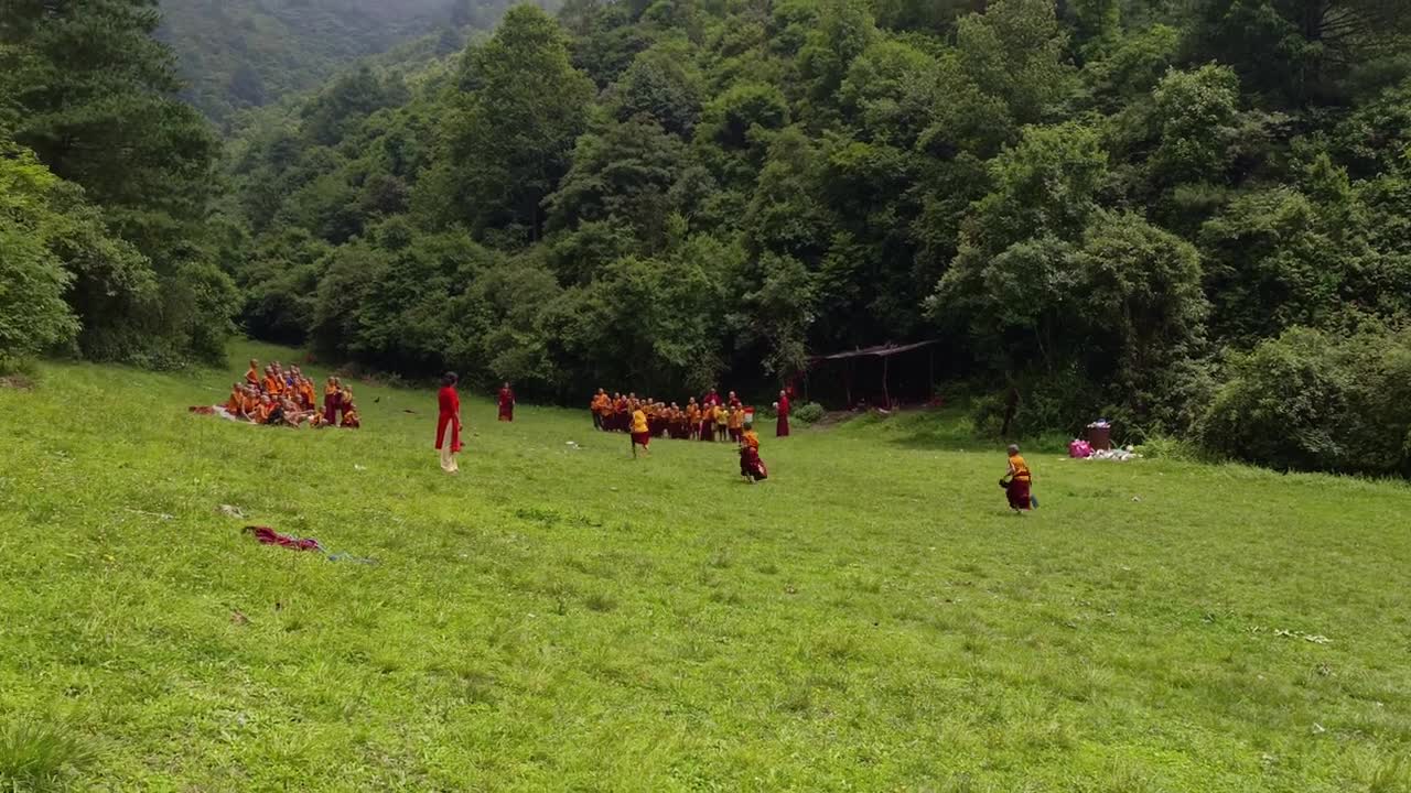 Little monk running competition-bhundol chaur.