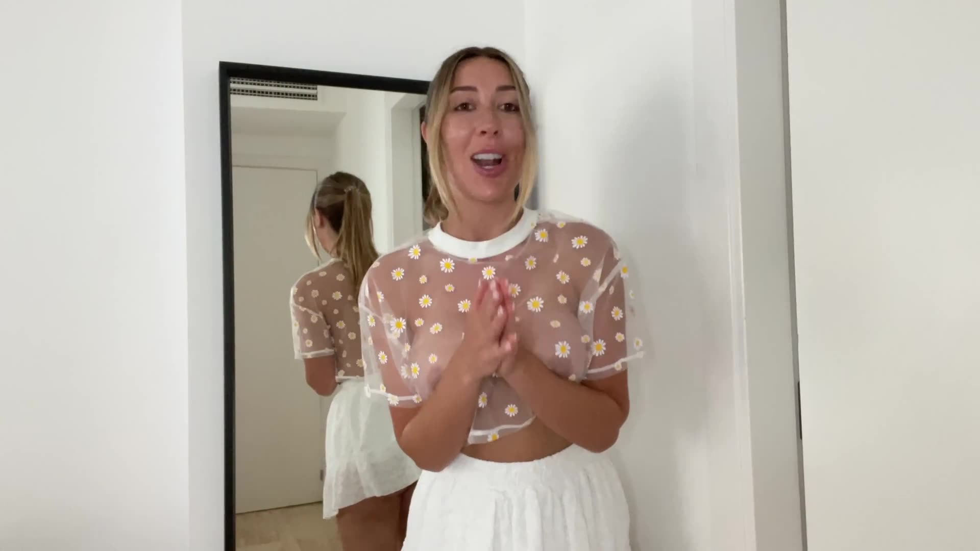 [4K] Transparent Tops Try On Haul Get Ready With MsBella (2024) el9yk