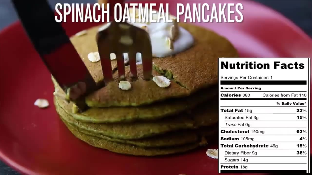 Popeye's favorite pancakes - no veggie-hater would find out there's spinach inside!