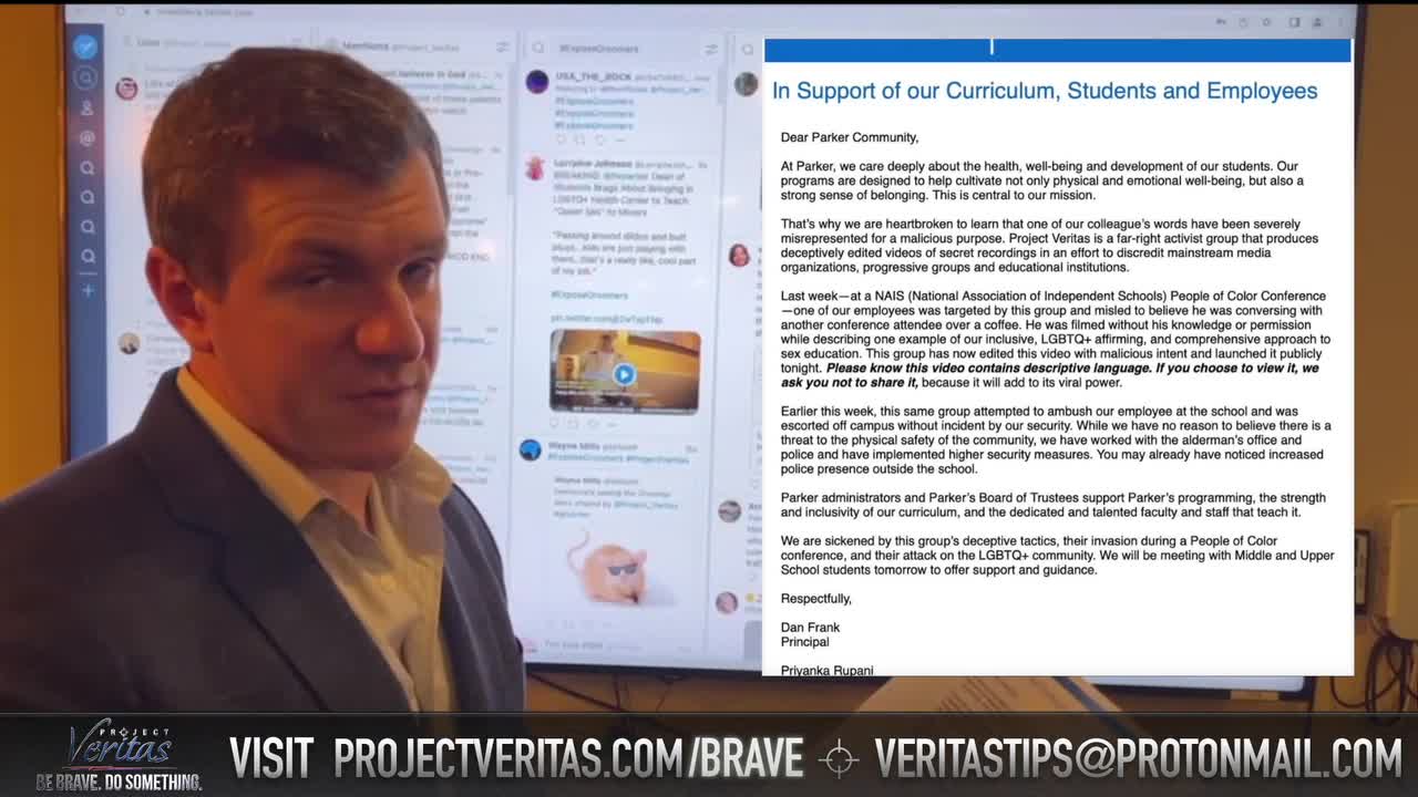 UPDATE: Francis W. Parker just sent an email attacking Project Veritas & defending the schools "comprehensive approach to sex education"