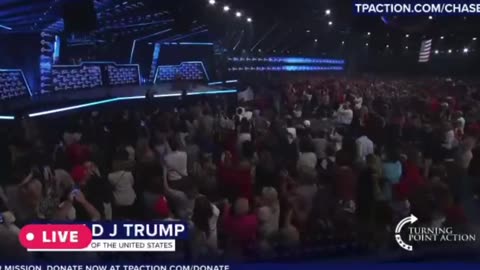 Crowd sings Happy Birthday to President Trump