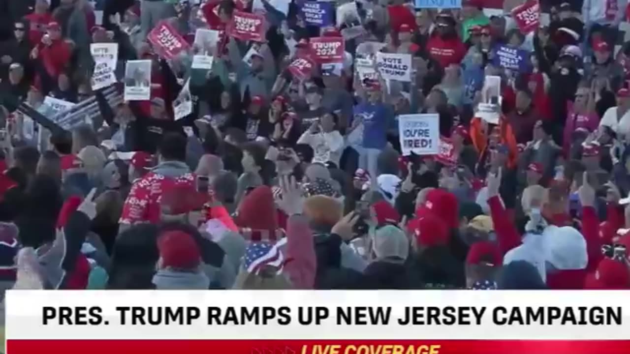 NFL Legends Join 100K Trump Supporters in New Jersey!