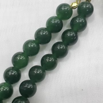 Handmade Unique 18” Mahjong Statement Necklace with Jade and 18KGP Box Clasp