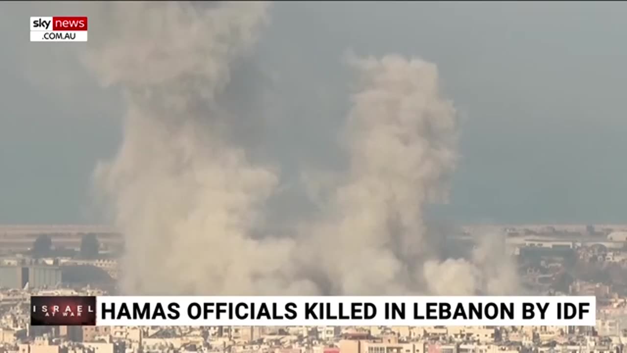 Two Hamas officials killed in Israeli strikes on Lebanon