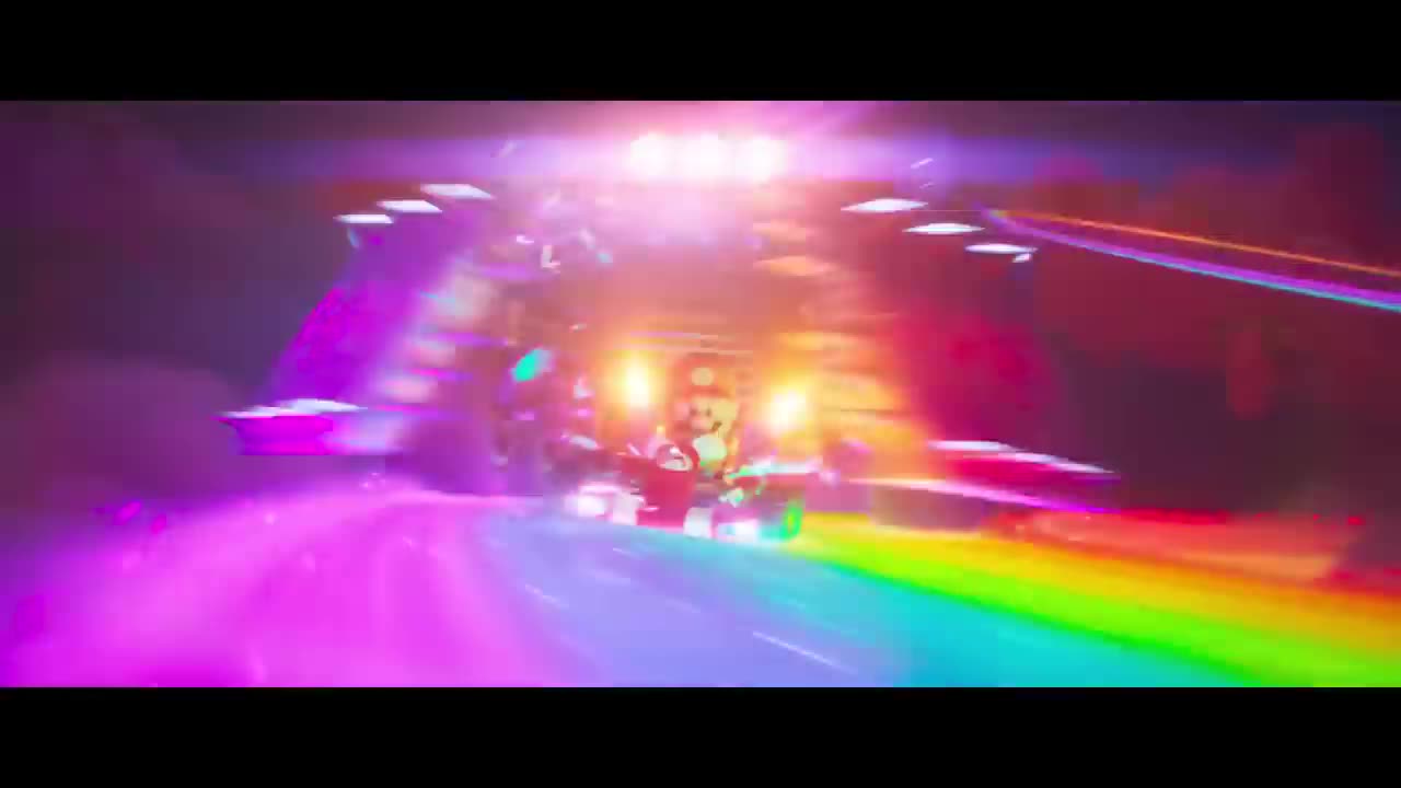 The Super Mario Bros. Movie - Mario Kart Rainbow Road Scene