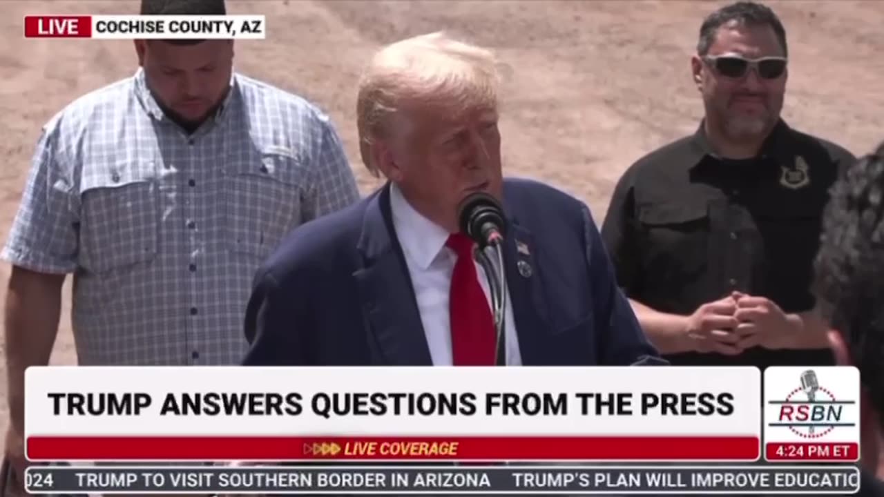 President Trump at the Southern Border - 300.000 children are missing [Short]