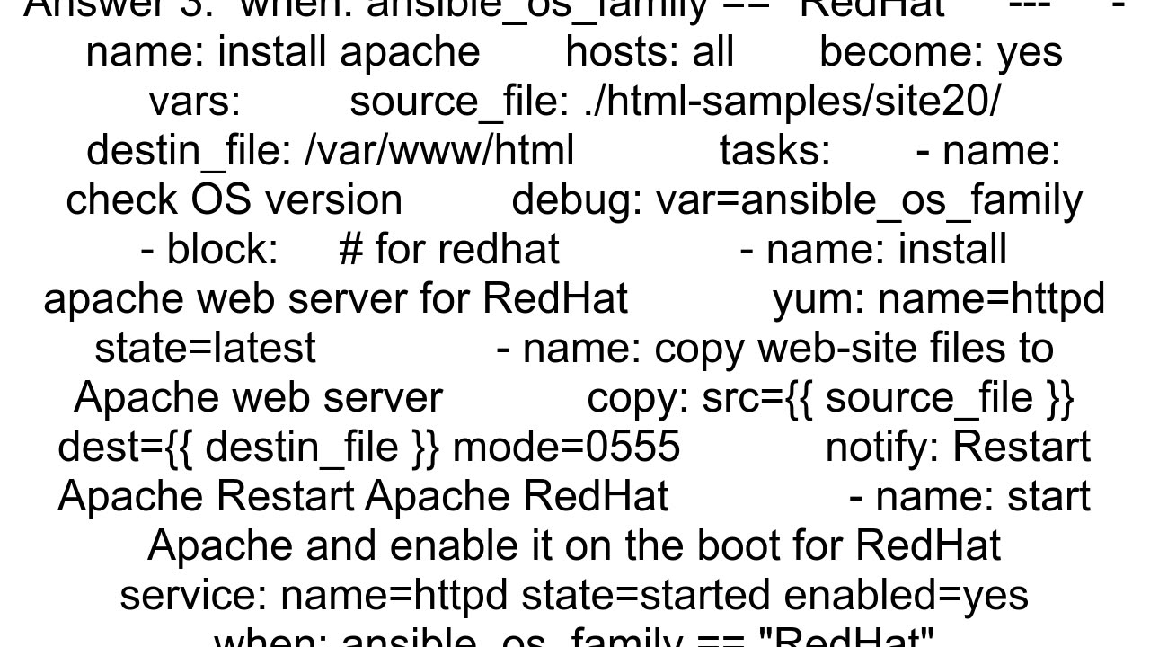Ansible playbook to check operating system