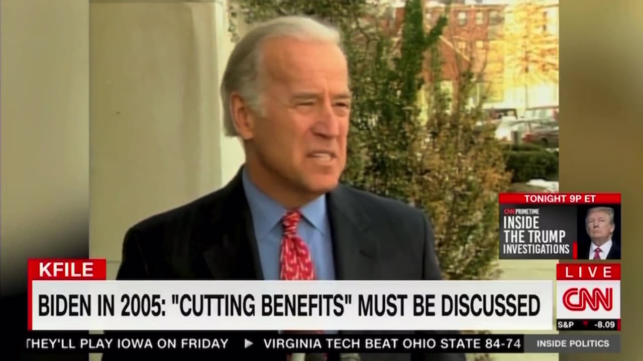 2005 - “Raising the cap, raising the retirement age for people who are now 30 years old, raising the tax on Social Security, cutting benefits — they're all things that have to be discussed, quite frankly.”