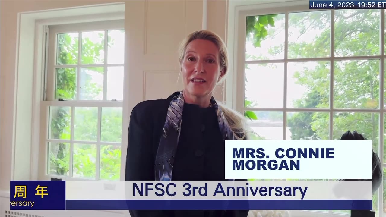 Warmest Greetings from Mrs. Connie Morgan for NFSC 3rd Anniversar. #freemilesguo #nfsc #morgan
