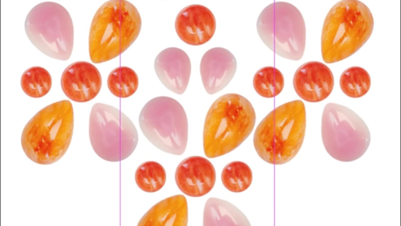 Pink opal and spiny oyster Color orange pink yellow Shapepear round Size 10*15mm