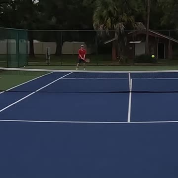 LOW CROSSCOURT SLICE FOREHAND TO WIN THE POINT