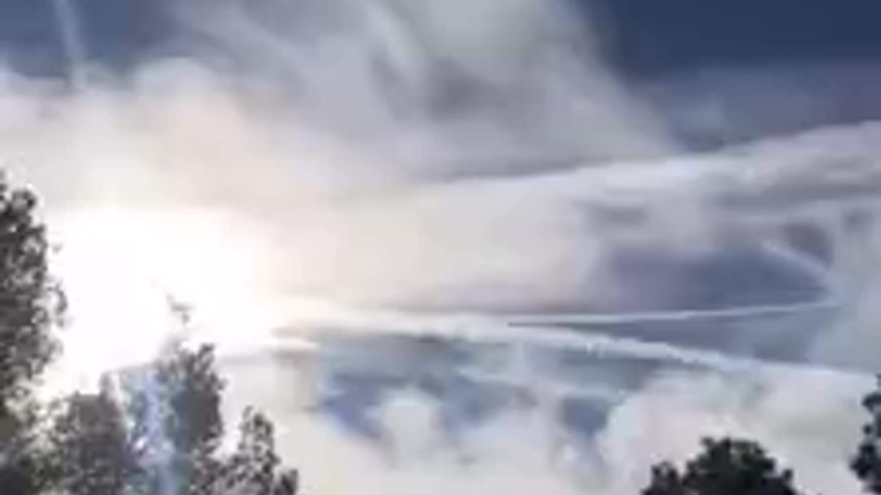 A TIME LAPSE OF THE HOW THE SKY CHANGES AFTER BEING SPRAYED WITH CHEMTRAILS