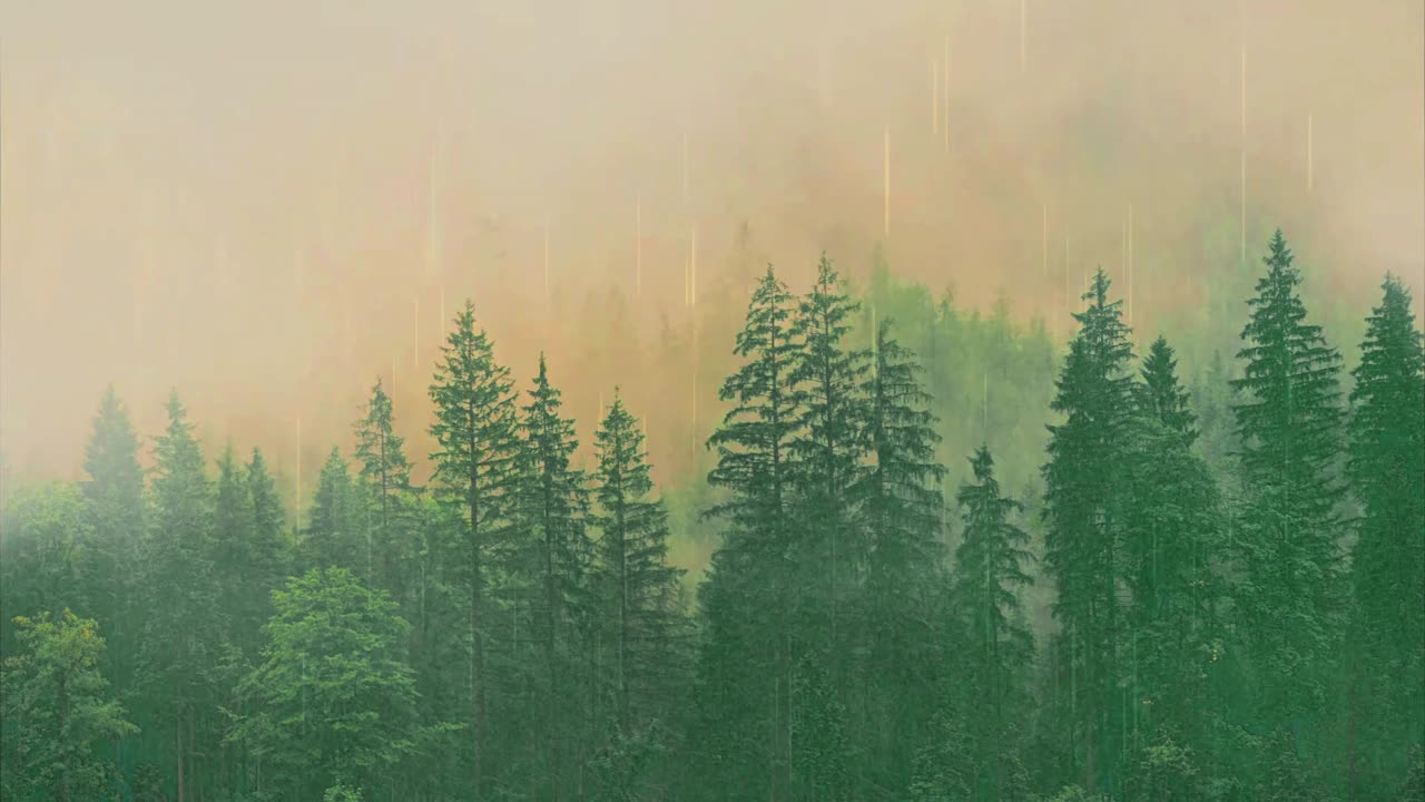 Rainy Day Reverie: Trees in the Downpour