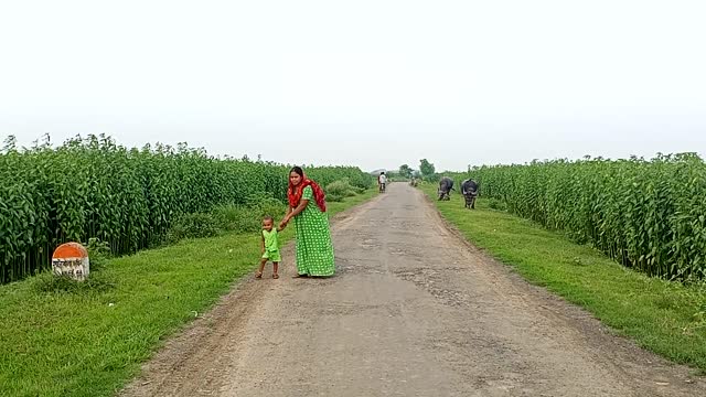 One day I travel with my family on bike