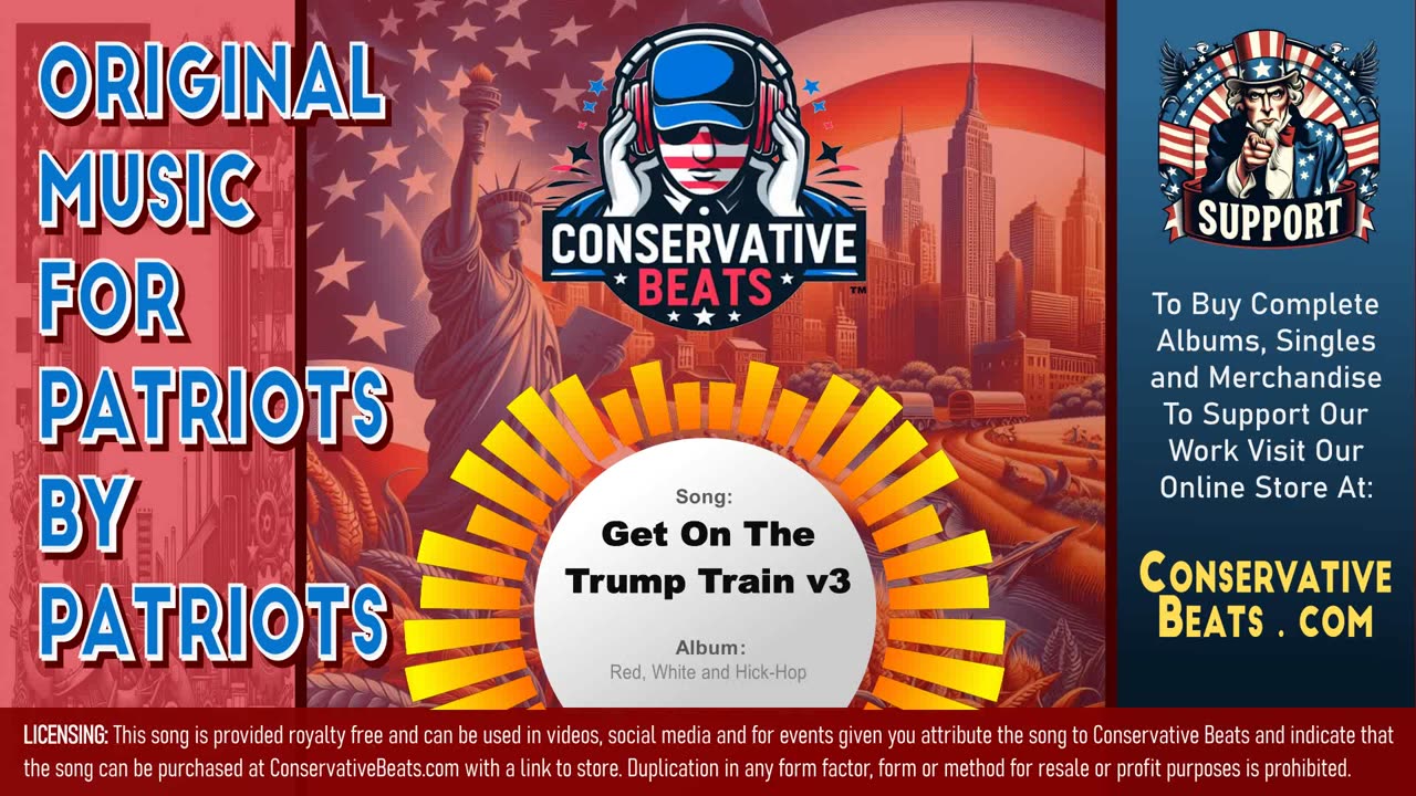 Conservative Beats - Album: Red, White and Hick-Hop - Single: Get on the Trump Train ( Version 3 )