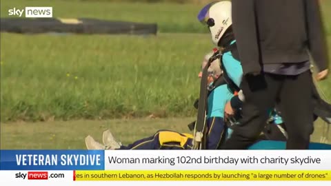 WWII veteran breaks skydiving record on 102nd birthday