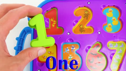 Cookie Monster Missing Numbers Educational Video for Toddlers!-12