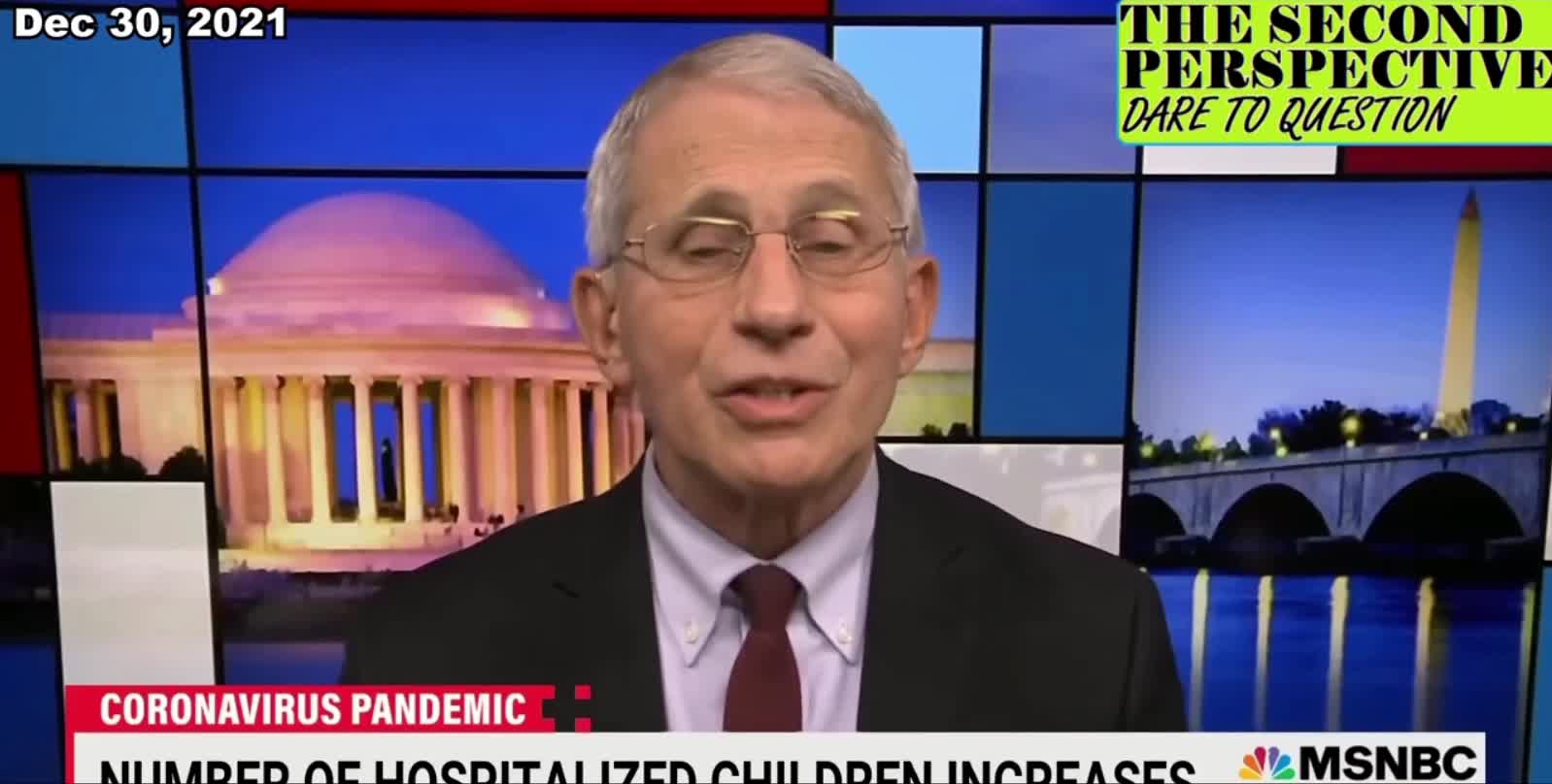 Dr. Fauci- Hospitalization Counts Include Children "with" COVID Being Treated for Other Reasons