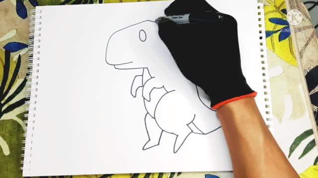 How to draw a Dinosaur