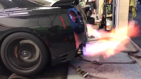 The roar of six cylinders is the power of GTR # Ares gtr # Flaming # Sound