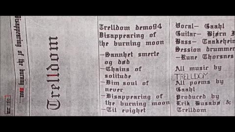 trelldom - (1994) - Disappearing of the Burning Moon…. (Demo)